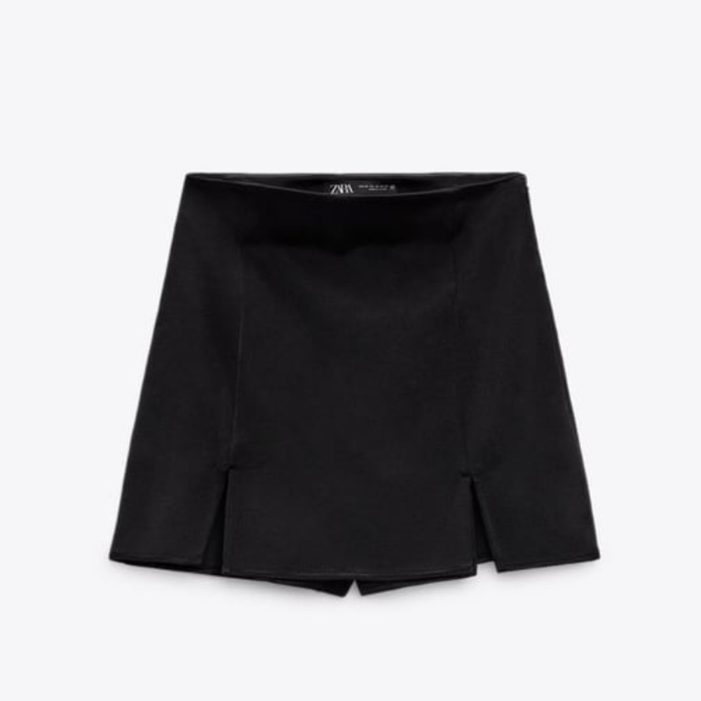 ZARA Satin effect skort